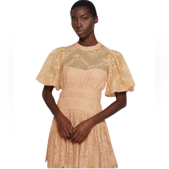 *NWT Jonathan SIMKHAI Bristol Mini Lace Butterscotch Orange Dress - Sz 8 - Picture 3 of 9
